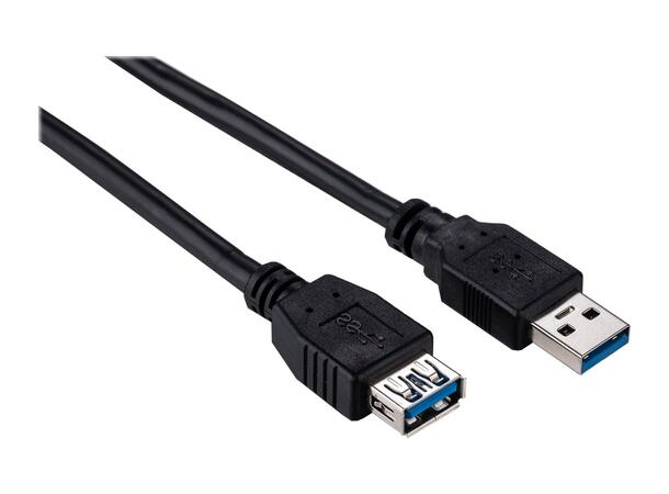 Elivi USB 3.0 A till A förlängning 2 m M/F, 3.0, Svart
