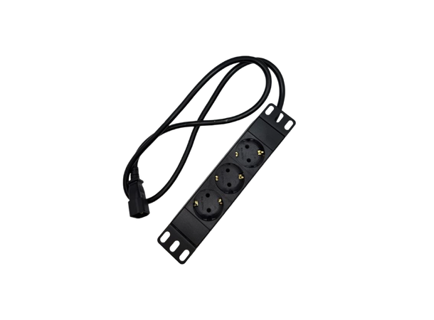 LinkIT 10'' Power Rail 3xCEE 7/4 1m C14(UPS) | 10A | Aluminium 