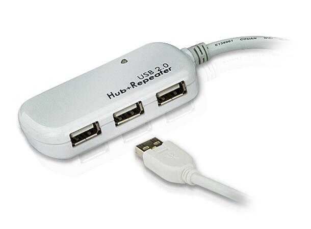 Aten UE2120H USB 2.0 ekstender HUB 12m Seriekobles opptil 60 m 