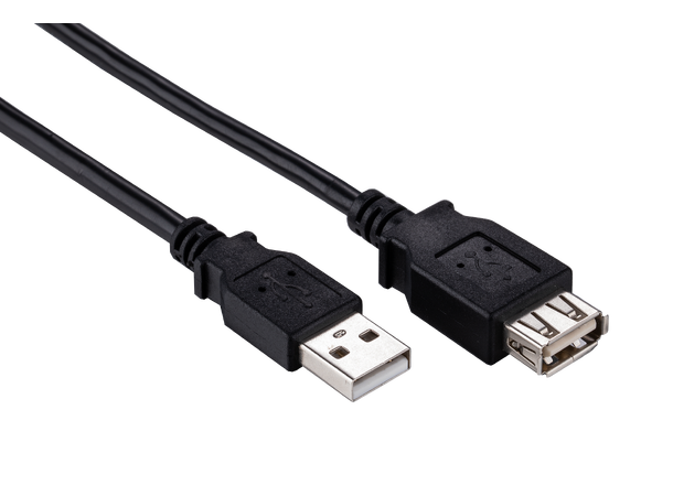 Elivi USB 2.0 A till A förlängning 5 m M/F, 2.0, Svart