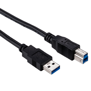 Elivi USB 3.0 A till B kabel 2 meter Svart (Stor B kontakt)