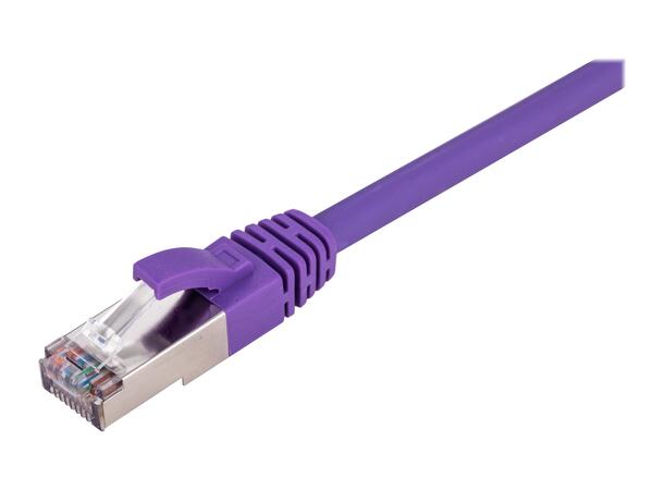 LinkIT Patch S/FTP Cat6a Purple 0.3m AWG 26/7 | LSZH | Snagless 