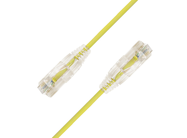 LinkIT SlimPatch U/UTP Cat6a Gul 10m AWG 28/7 | LSZH | 3,6mm 