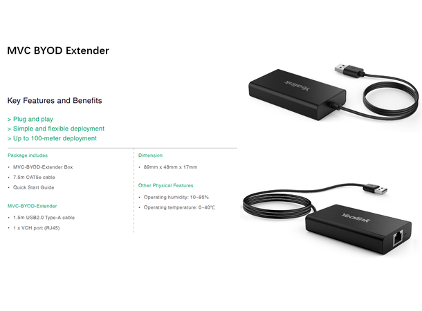 Yealink MVC-BYOD-EXTENDER Byod tilkobling for MVC systemene 