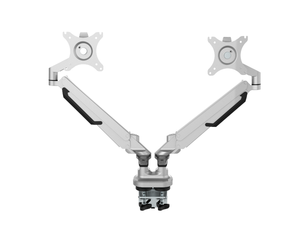 Elivi Double Monitor Arm with Gas Lift White| 17-32''| 2-9KG 