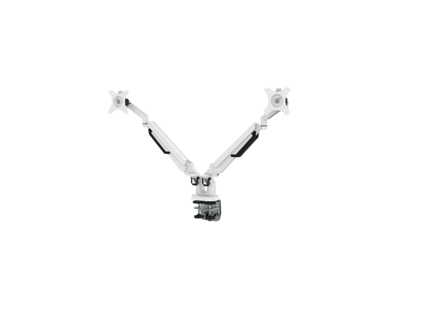 Elivi Double Monitor Arm with Gas Lift White| 17-32''| 2-9KG 