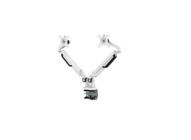 Elivi Double Monitor Arm with Gas Lift White| 17-32''| 2-9KG 