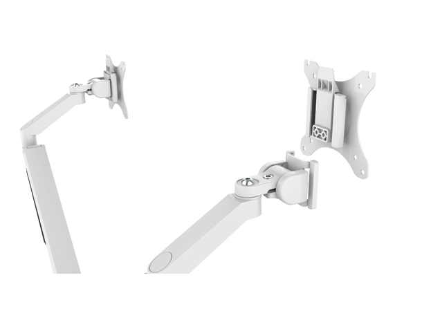 Elivi Double Monitor Arm with Gas Lift White| 17-32''| 2-9KG 