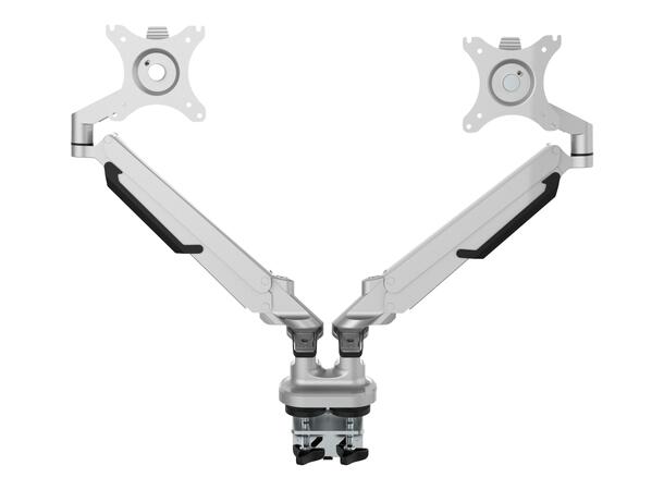 Elivi Double Monitor Arm with Gas Lift White| 17-32''| 2-9KG 