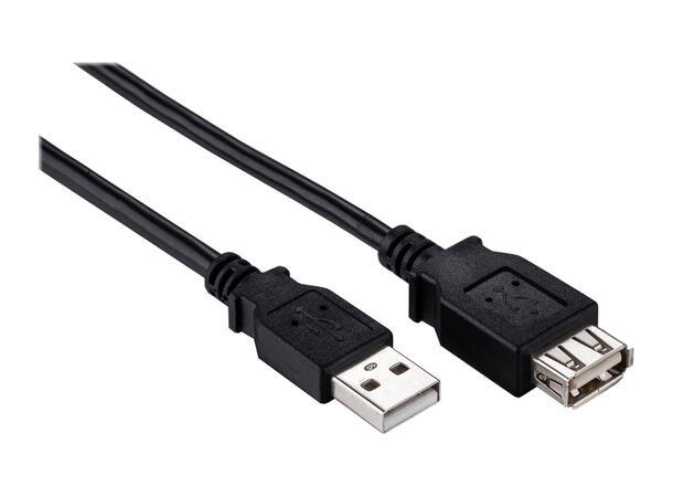 Elivi USB 2.0 A till A förlängning 1 m M/F, 2.0, Svart