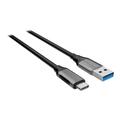 Elivi USB A til C kabel 1 meter Svart/Space Grey | 5gbps/3A
