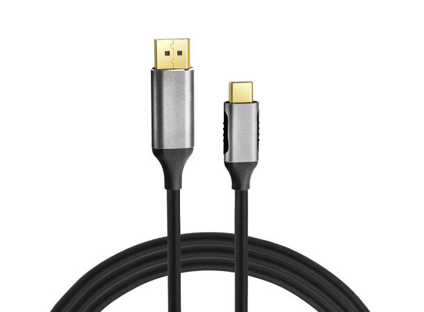 Elivi USB C till DisplayPort kabel 2m Svart, 4k@60hz