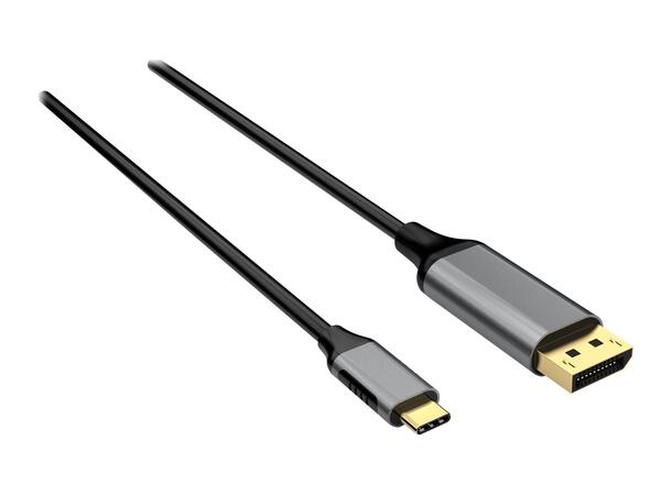 Elivi USB C till DisplayPort kabel 2m Svart, 4k@60hz