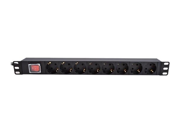 LinkIT 19"  Power rail 8xCEE 7/4 3m CEE 7/4 | on-off switch | 16A | 1U 