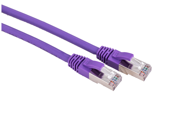 LinkIT Patch S/FTP Cat6a Lila 3m AWG 26/7 | LSZH | Snagless 