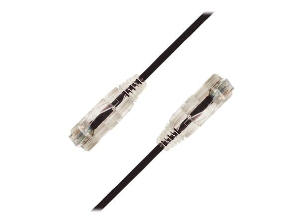 LinkIT SlimPatch U/UTP Cat6a svart 10m AWG 28/7 | LSZH | 3,6mm 