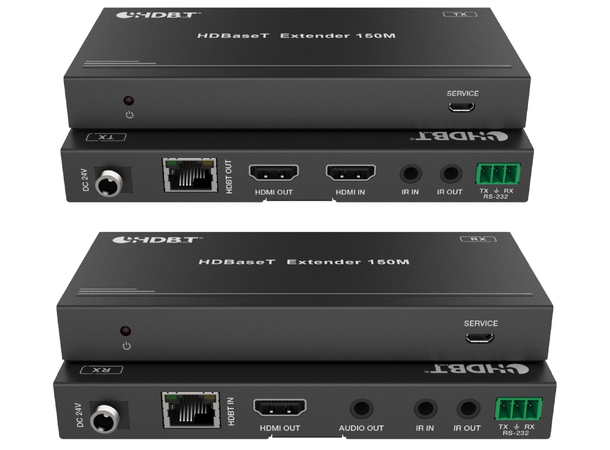 Stoltzen SHE605 HDBaseT™ 4K60 Kit 18Gbps, Audio Deembed, 150/120m, PoC 