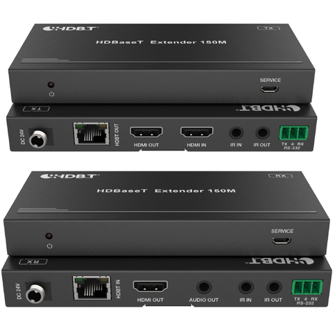 Stoltzen SHE605 HDBaseT™ 4K60 Kit 18Gbps, Audio Deembed, 150/120m, PoC