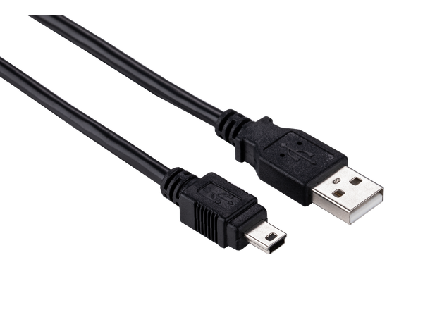 Elivi USB A till Mini B kabel 1 meter 2.0, Svart