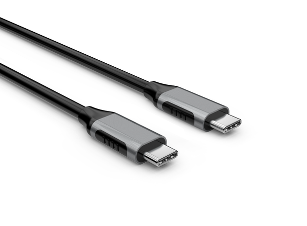 Elivi USB C til C kabel 0,3 meter Svart/Space Grey, 10gbps/100W