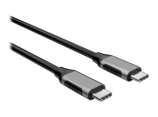 Elivi USB C til C kabel 0,3 meter Svart/Space Grey, 10gbps/100W