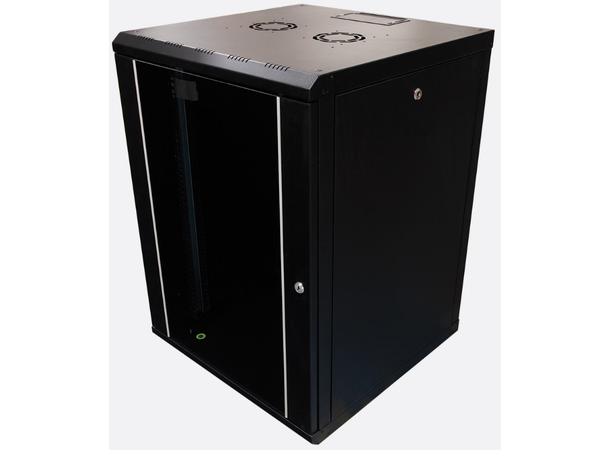 Lande Proline 19" 7-20U W600xD450 | Black | Glass door 