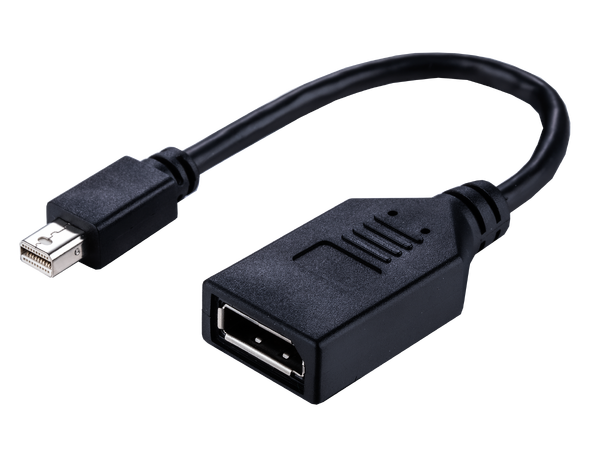 LinkIT MiniDisplayport to DP adapter 1.2 4K x 2K @ 60Hz | 32 AWG | Black 