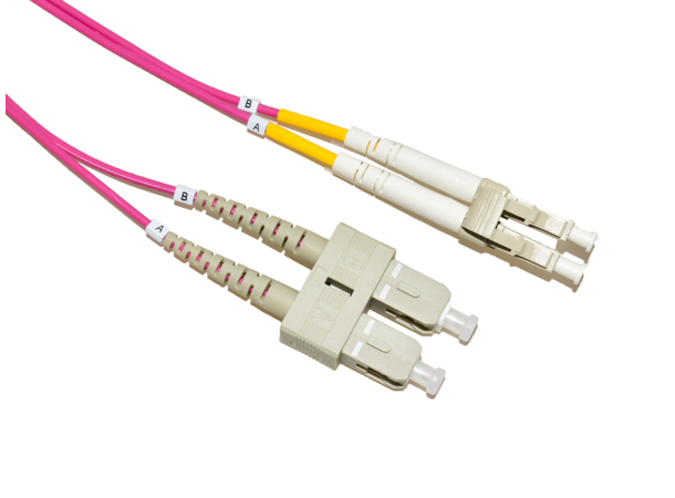 LinkIT fiber patch OM4 LC/SC 10m Duplex | MM | LSZH | Magenta 