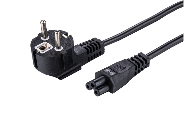 LinkIT ström CEE 7/7 till C5, LSZH Vinklad Schuko til C5 | 3x1,00mm² | LSZH 