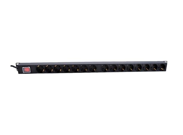 Linkit grenuttag 15 x CEE 7/4 3m CEE 7/7 | 16A | Vertical installation 
