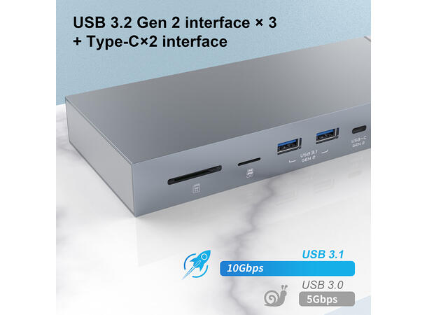 Stoltzen DisplayLink Pro Dock DisplayLink | 60W | USB A/C 
