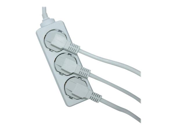 Elivi Powerstrip 3 Socks 1,5m White | Without on/off switch 