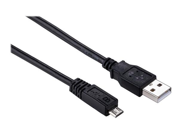 Elivi USB A till Micro B kabel 3 meter 2.0, Svart