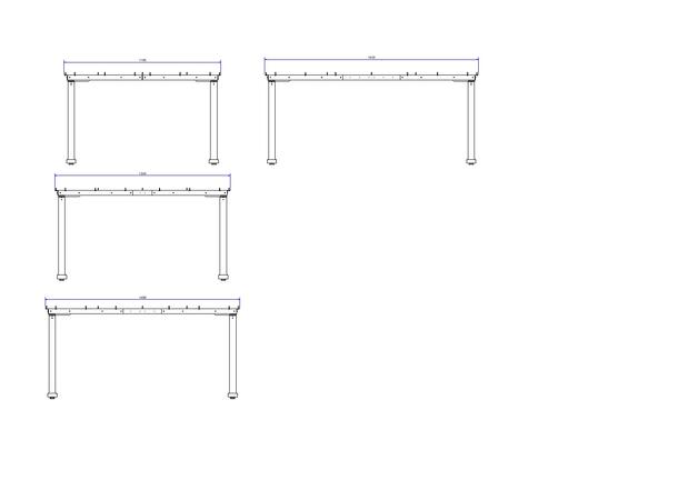 KENSON Compact 2 Sit & Stand Table Silver | 100kg 