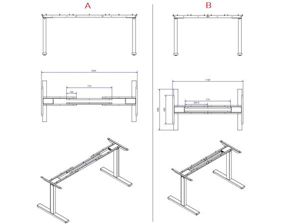 KENSON Compact 2 Sit & Stand Table Silver | 100kg 