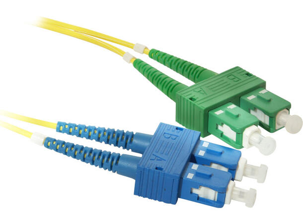 LinkIT Fiberpatch OS2 SC-APC/SC-UPC Duplex APC SM OS2 9/125 LSZH G657A2 Gul 