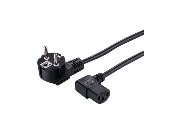 LinkIT strömkabel CEE 7/7 - C13 svart 5m PVC | vinklet Schuko/C13 | 3x1,00 mm² 