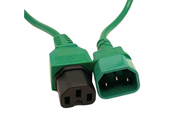 LinkIT strømkabel C15/C14 grønn 2m 3 x 1,00mm² | PVC 