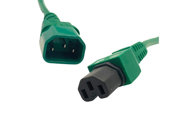 LinkIT strømkabel C15/C14 grønn 2m 3 x 1,00mm² | PVC 