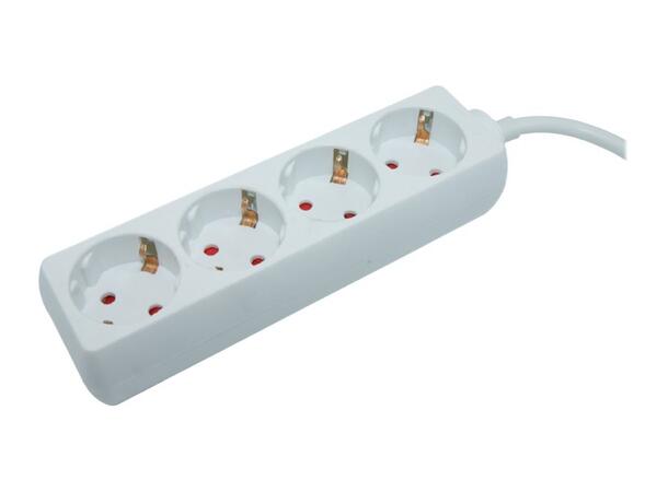 Elivi Powerstrip 4 Socks 1,5m White | Without on/off switch 