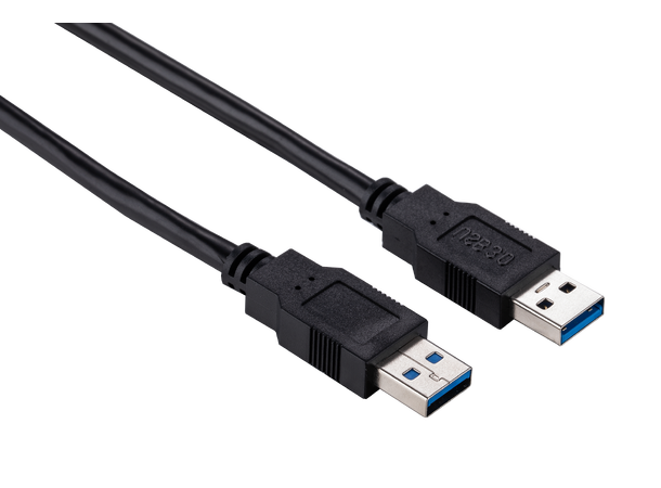 Elivi USB 3.0 A till A kabel 2 meter M/M, 3.0, Svart