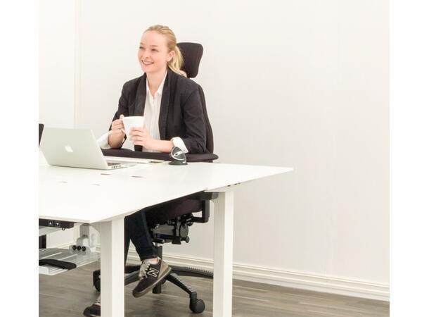 Kenson Compact 2 Sit & Stand Table White | 100kg 