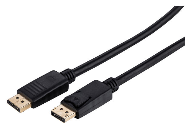 LinkIT DisplayPort kabel 1 m 4K@60Hz 28 AWG svart version 1.2, LSZH