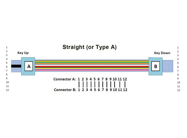 LinkIT MTP/MPO-A OM4 12Core M/F Ver.A MTP-UsConec 50/125 Magenta LSZH 