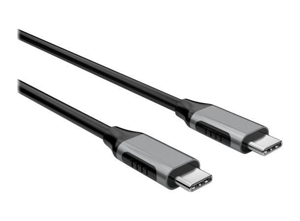 Elivi USB C til C kabel 3 meter Aktiv, Svart/Space Grey, 10gbps/100W 