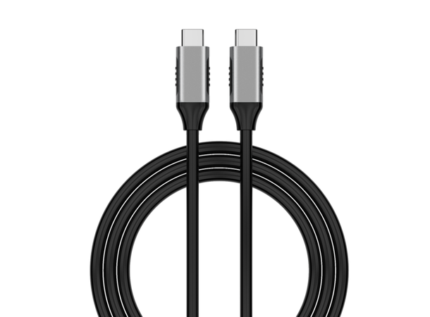 Elivi USB C till C kabel 3 meter Aktiv, Svart/Space Grå, 10gbps/100W