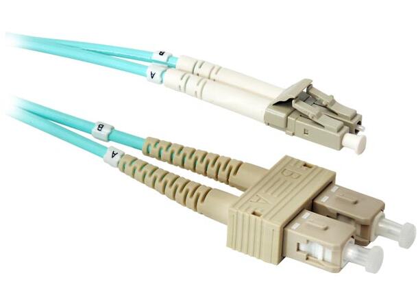 LinkIT Fiberpatch OM3 LC/SC Aqua Duplex MM OM3 50/125 LSZH, 2mm 