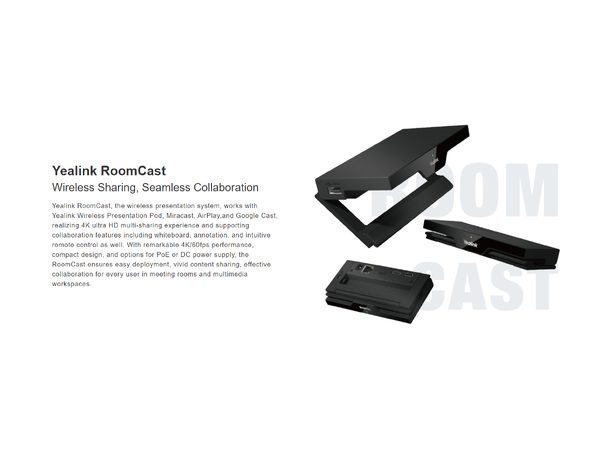 Yealink RoomCast Airplay, Miracast, Chromcast, Wi-Fi 