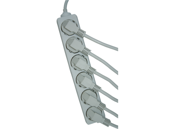 Elivi Powerstrip 6 Socks 1,5m White | Without on/off switch 