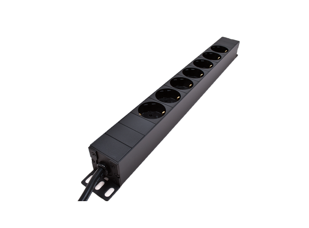Elivi Strømskinne 7 uttak 3m For rack/bord/veggmontering 